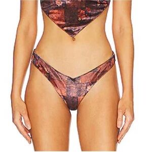 WeWoreWhat Delilah Saddle Multi Floral Bikini Bottom